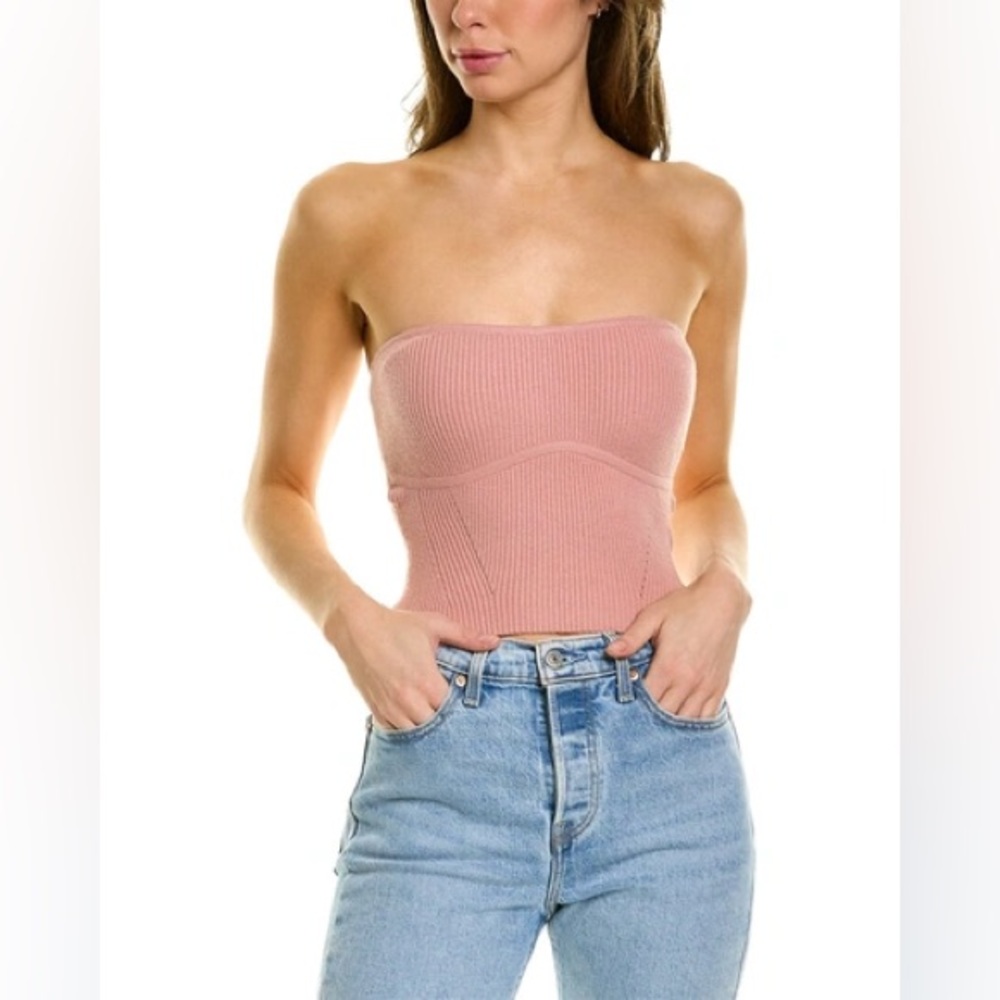 Pastel pink We Wore What stretchy tube top